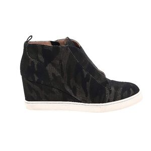 Linea Paolo camo print zip wedge booties sneakers size 9.5